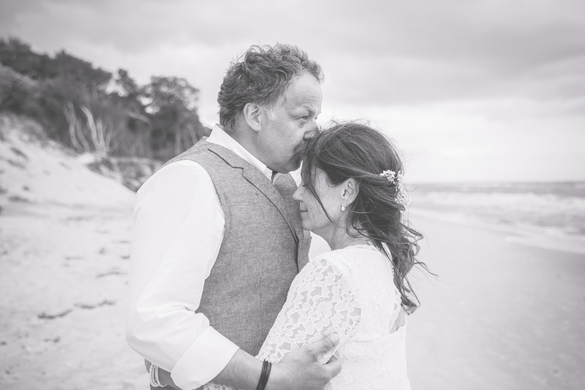 Intime Hochzeit am Strand.