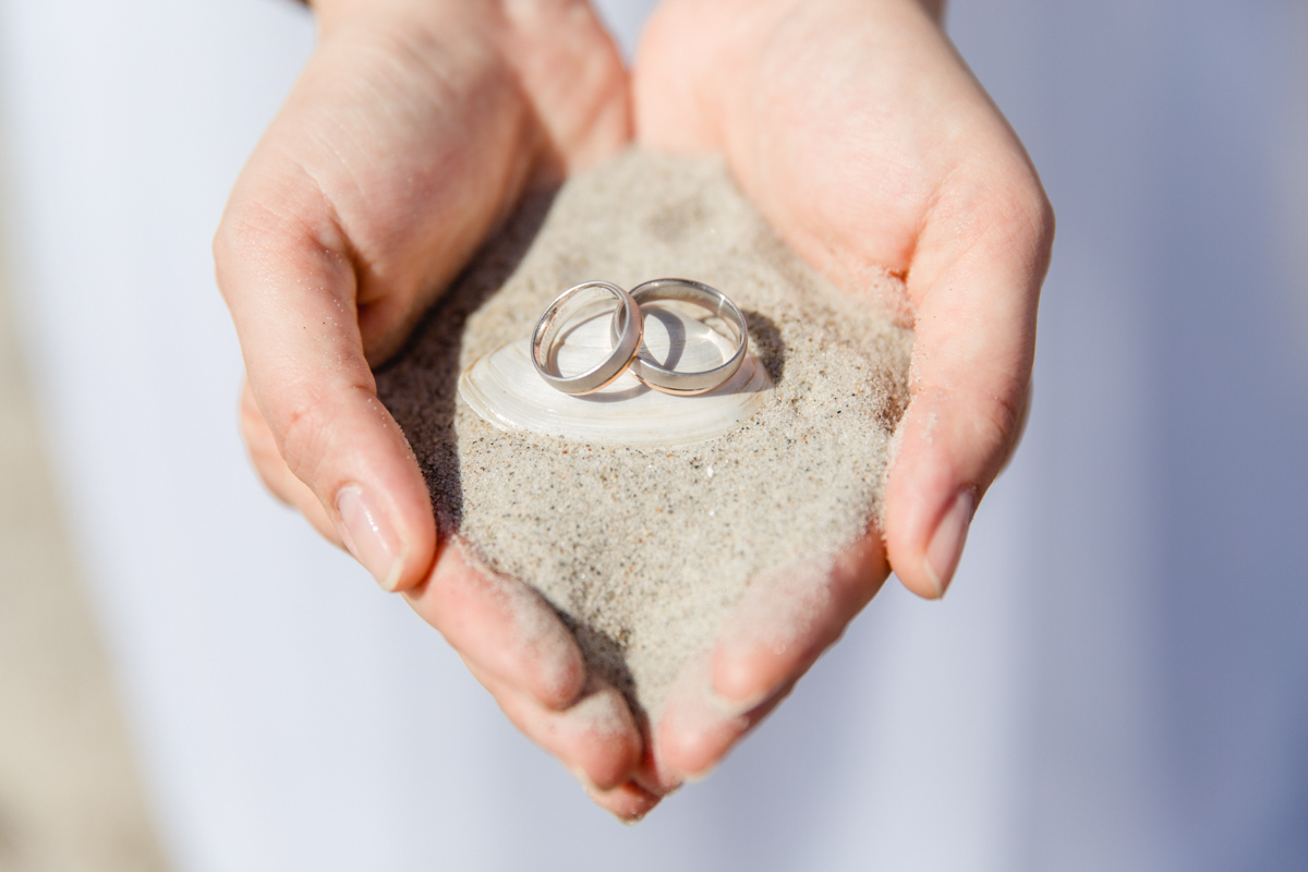 Ringfoto am Meer.