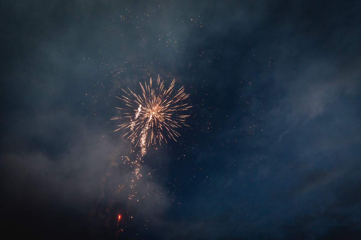 Feuerwerk in Rostock.