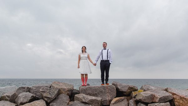 Hochzeitsreportage in Wismar mit Brautpaarshooting auf der Insel Poel