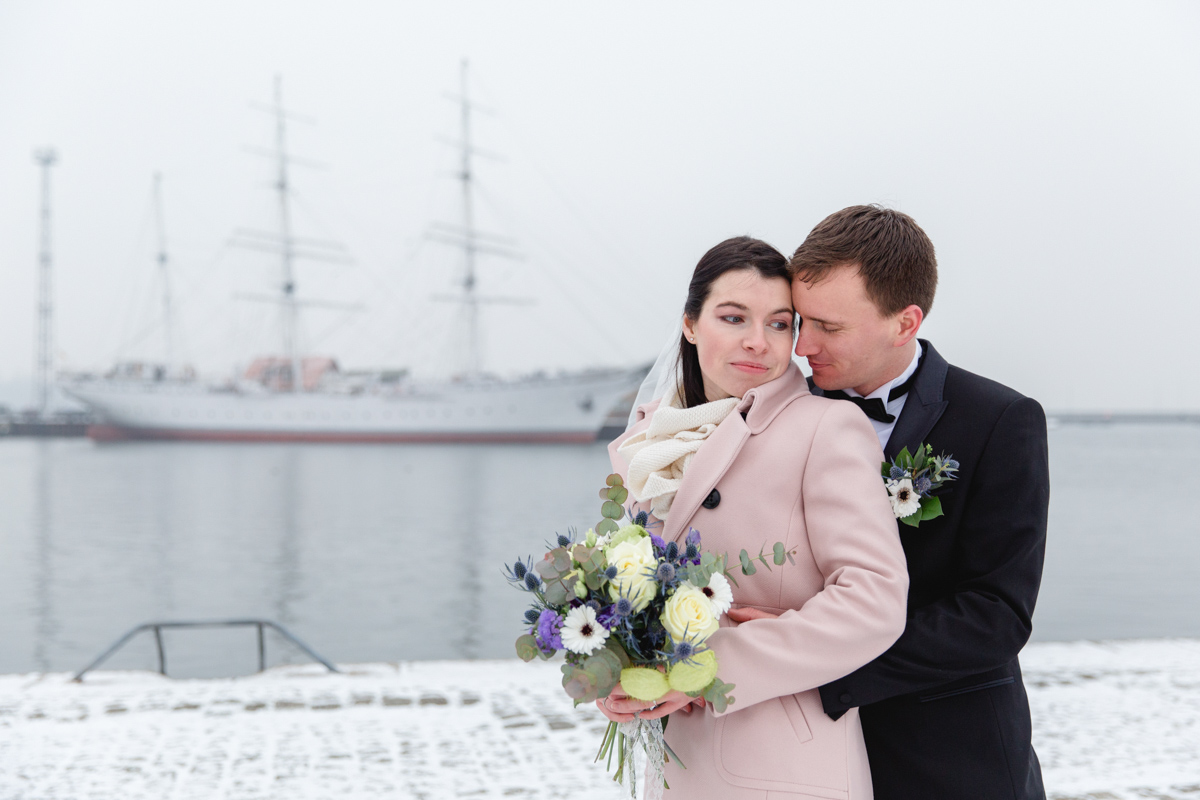 Heiraten im Winter in Stralsund.