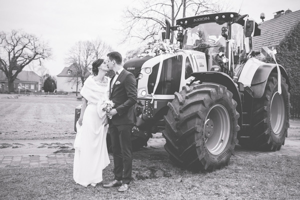 Kirchliche Hochzeit im Winter, in Neuruppin.