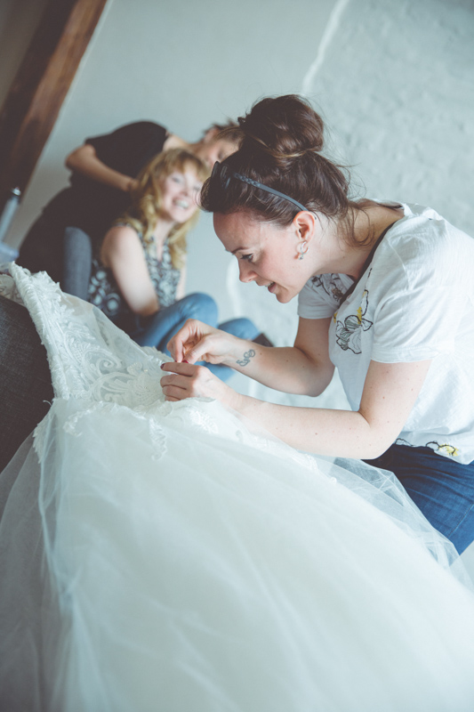 Die Hochzeitsplanerin bei der Arbeit.