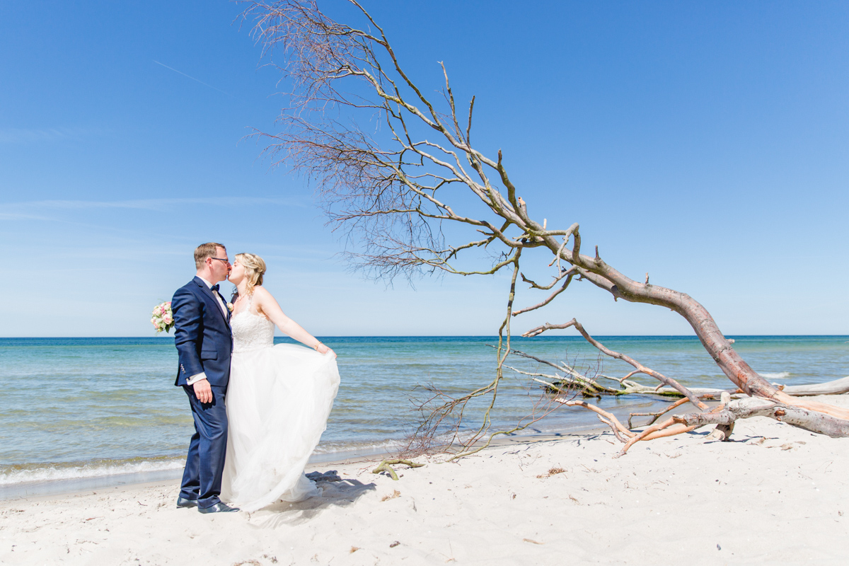 Hochzeitsfotos am Weststrand.