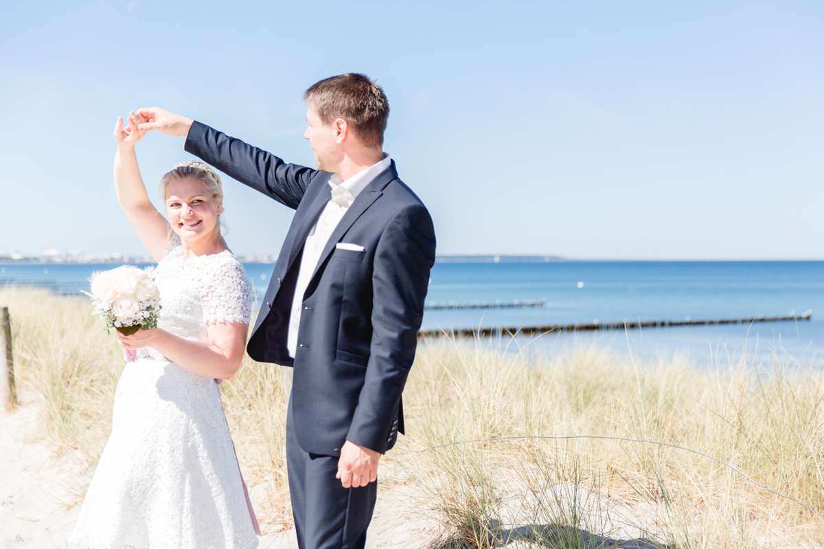 Fotoshooting Strandhochzeit.