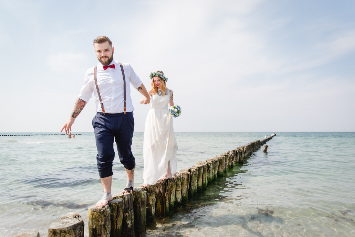 Strandhochzeit an der Ostsee.