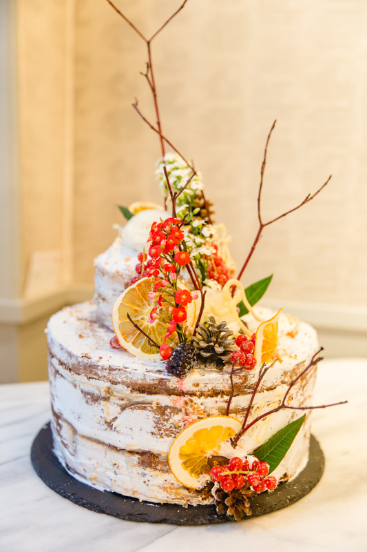 Hochzeitstorte als naked cake