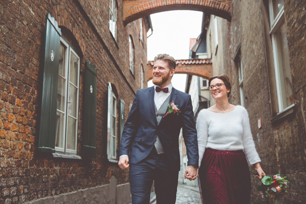 Weihnachtliche Winterhochzeit in Lübeck