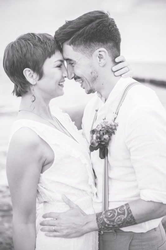 Fotos einer wunderschönen Strandhochzeit.