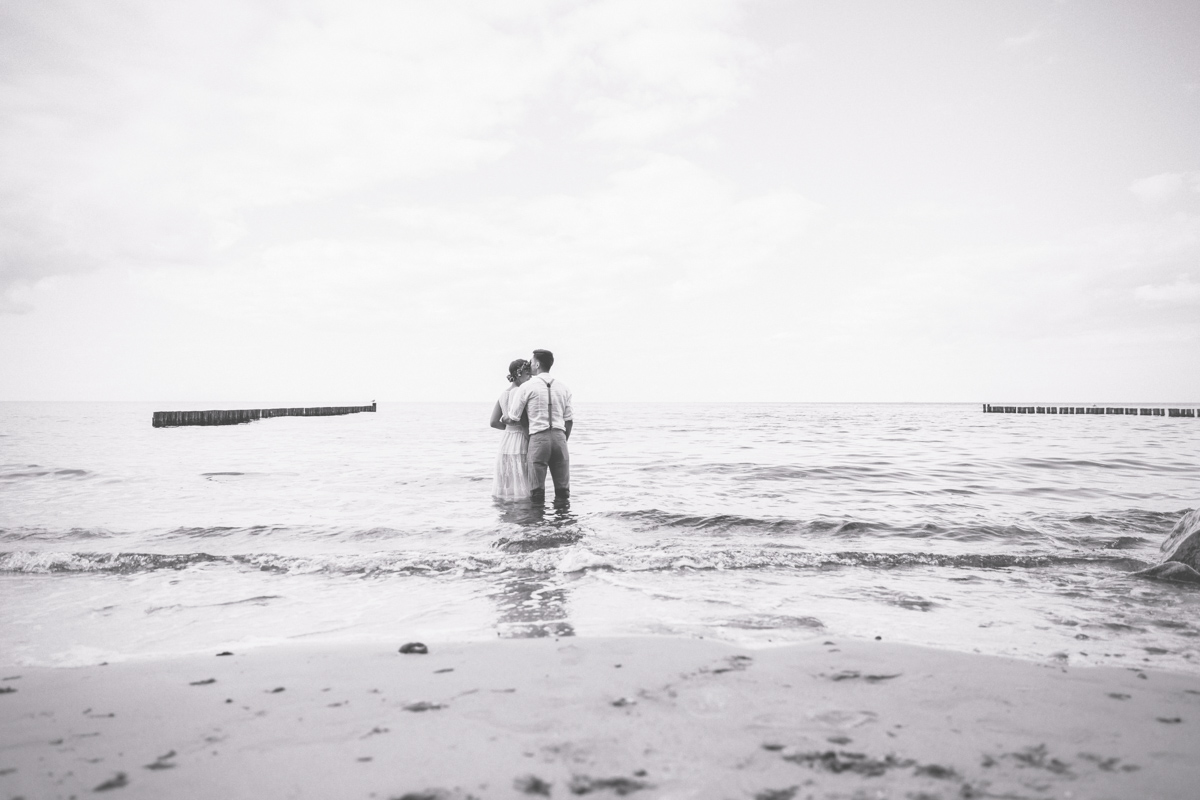 Brautpaarfotoshooting in der Ostsee.