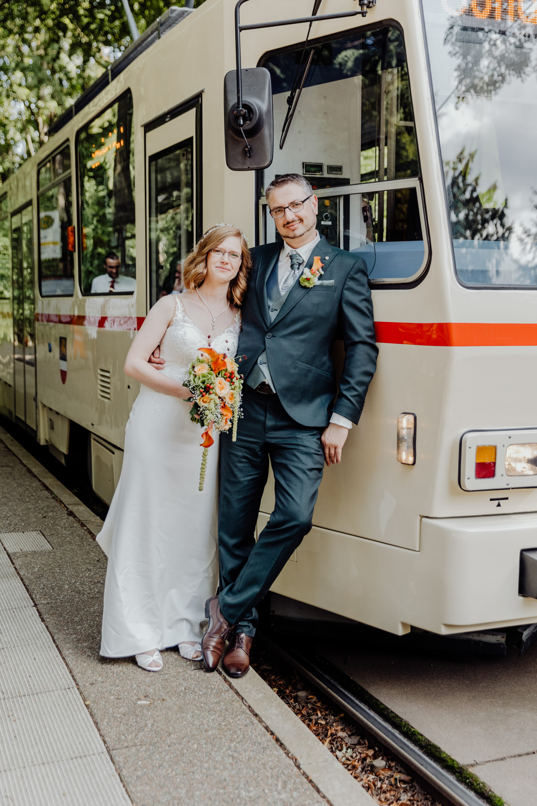 Straßenbahnrundfahrt mit Hochzeitsgesellschaft