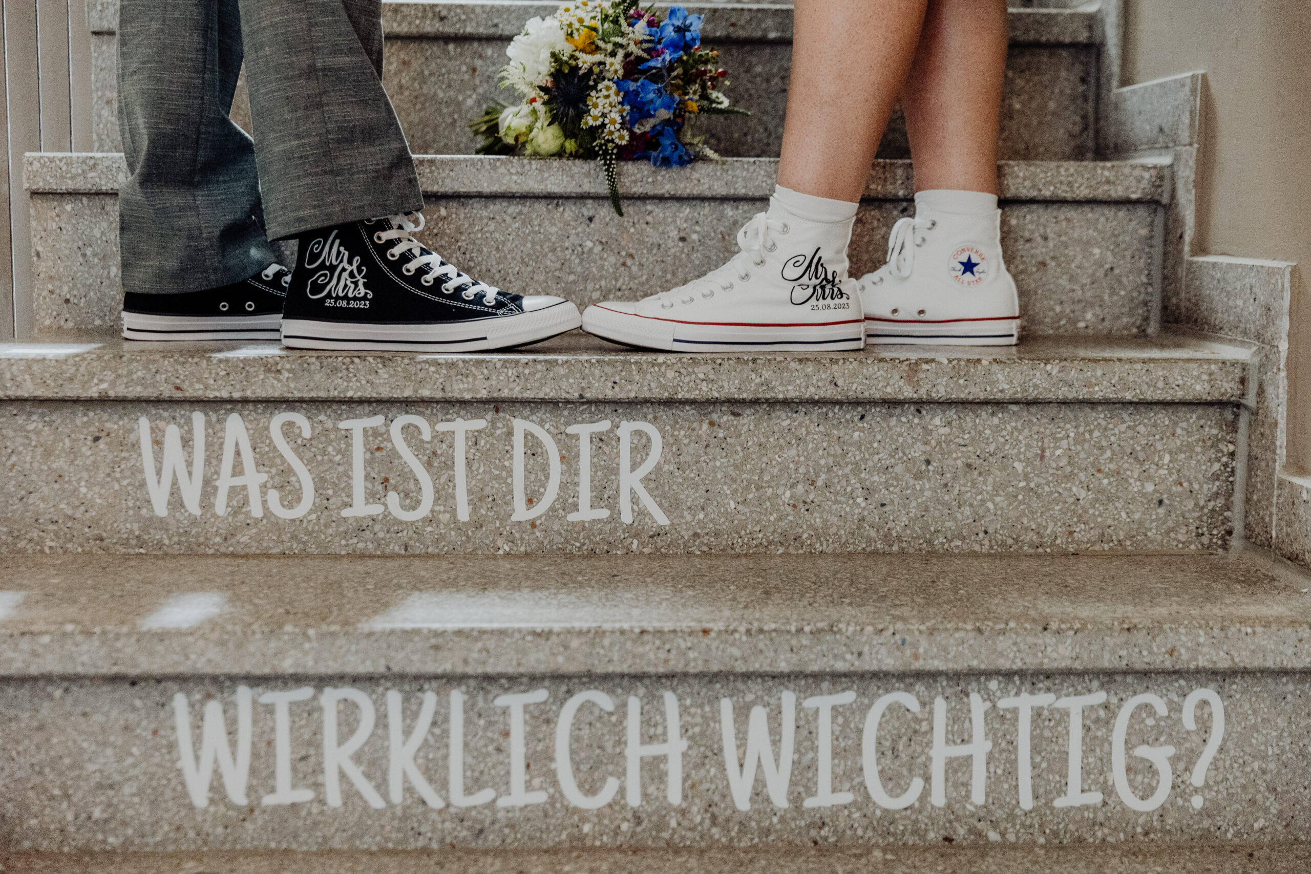 Hochzeitsfotos Rostock mit Schrift